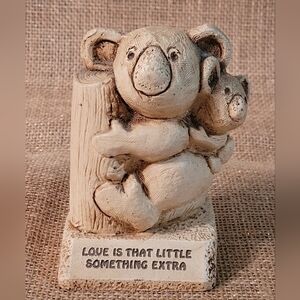 Cute‎ Koala Figurine Love Is... ~Vintage Paula 1980~ Gift For Mom Dad Aunt Uncle